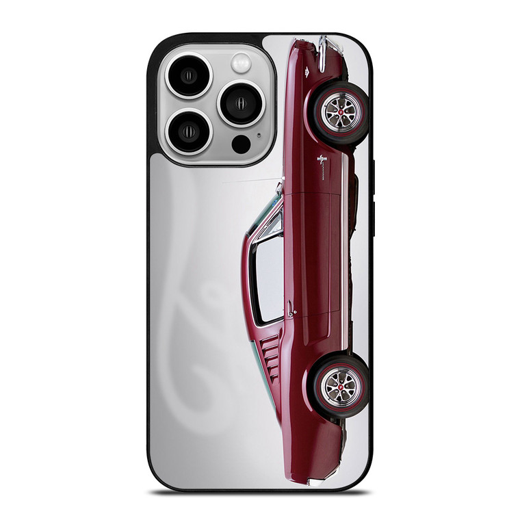 1965 FORD MUSTANG RED CAR iPhone 14 Pro Case Cover