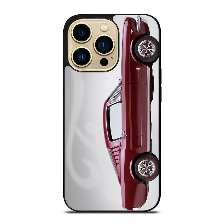 1965 FORD MUSTANG RED CAR iPhone 14 Pro Max Case Cover