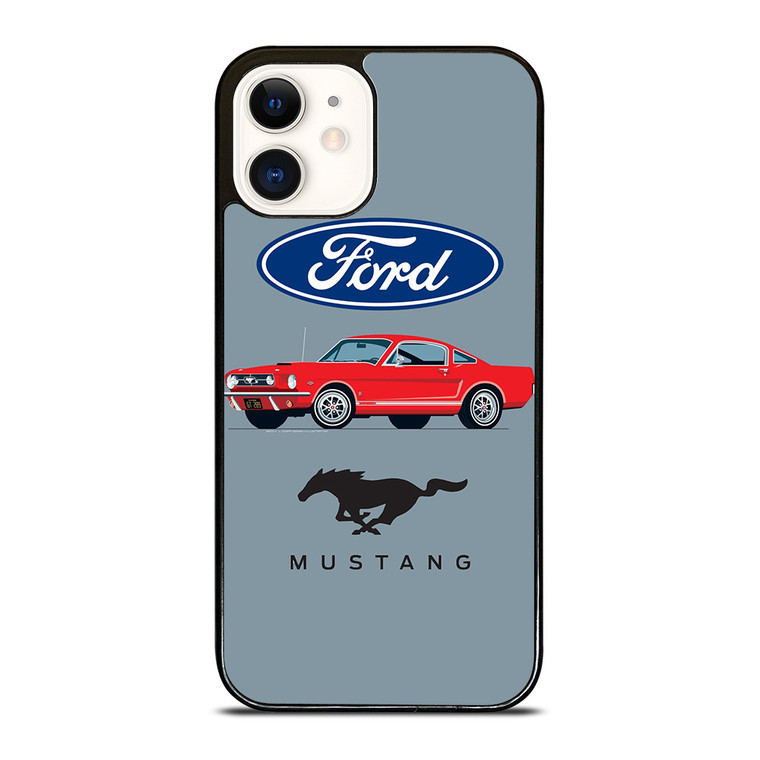 1965 FORD MUSTANG ILLUSTRATION iPhone 12 Case Cover