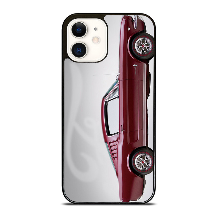 1965 FORD MUSTANG RED CAR iPhone 12 Case Cover