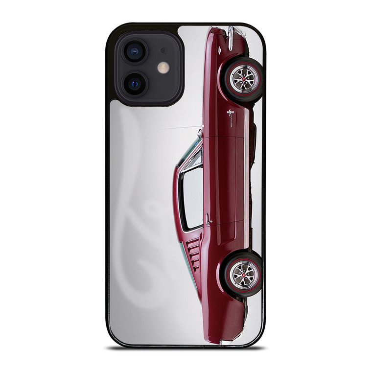 1965 FORD MUSTANG RED CAR iPhone 12 Mini Case Cover