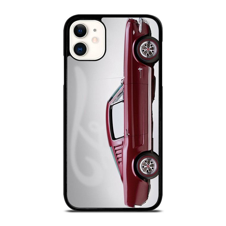 1965 FORD MUSTANG RED CAR iPhone 11 Case Cover