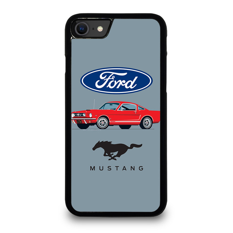 1965 FORD MUSTANG ILLUSTRATION iPhone SE 2020 Case Cover