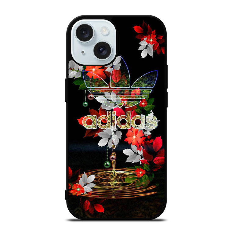 ADIDAS FLOWER PATTERN iPhone 15 Case Cover