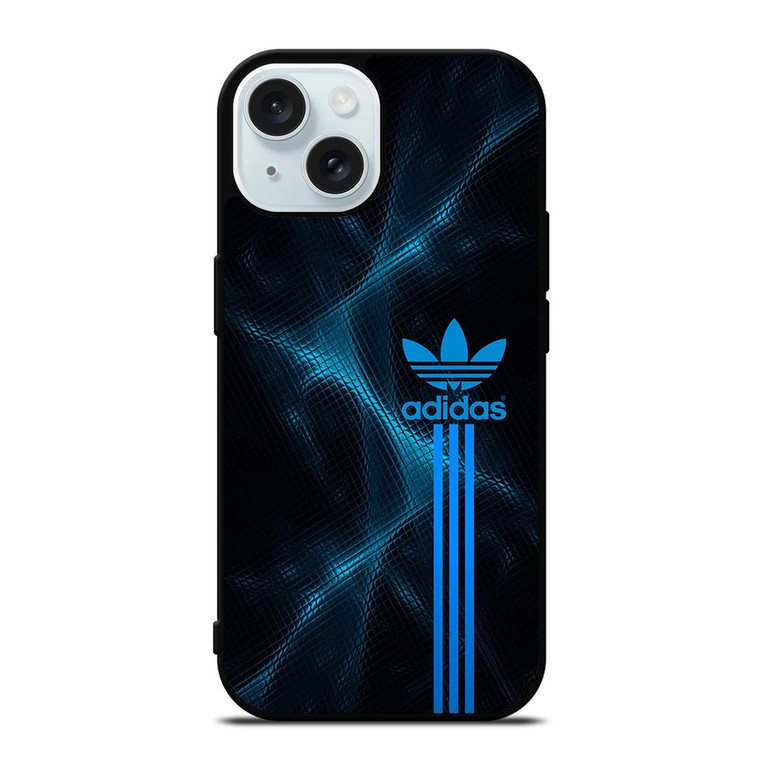 ADIDAS LOGO ABSTRACT BLUE LIGHT iPhone 15 Case Cover