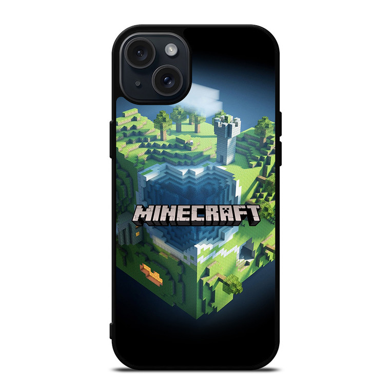 MINECRAFT GAME WORLD LOGO iPhone 15 Plus Case Cover