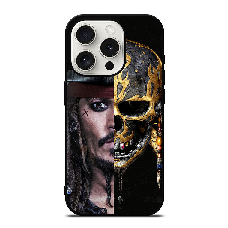 JACK SPARROW PIRATES OF THE CARIBBEAN SKULL iPhone 15 Pro Case Cover