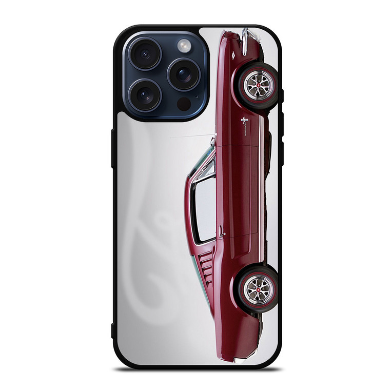 1965 FORD MUSTANG RED CAR iPhone 15 Pro Max Case Cover