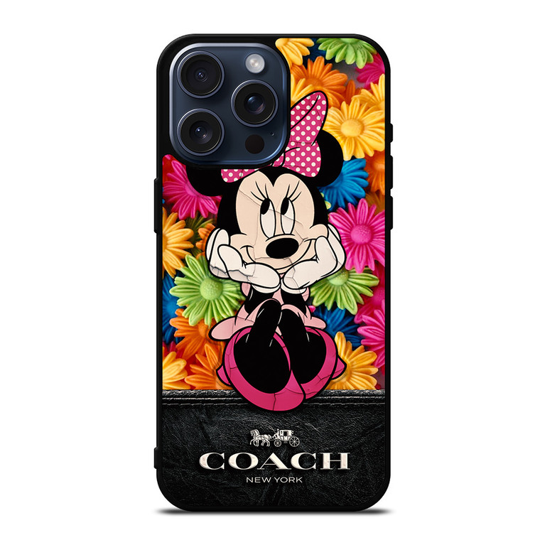 COACH MINNIE MOUSE FLOWER iPhone 15 Pro Max Case Cover