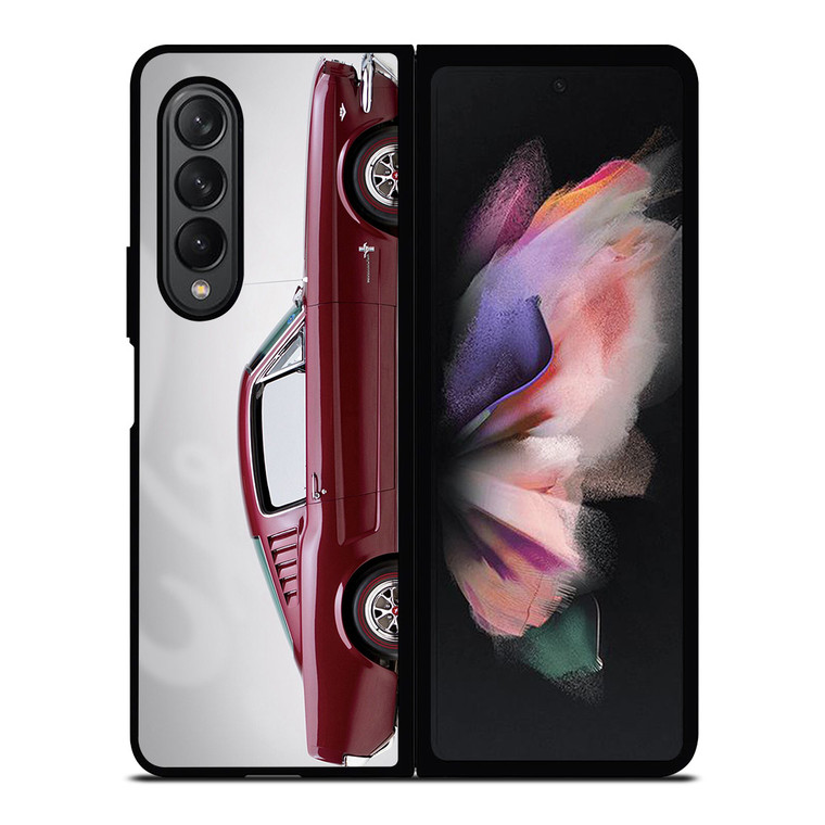 1965 FORD MUSTANG RED CAR Samsung Galaxy Z Fold 3 Case Cover