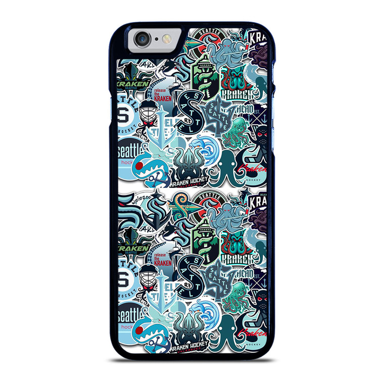SEATTLE KRAKEN OCTOPUS COLLAGE iPhone 6 / 6S Plus Case Cover