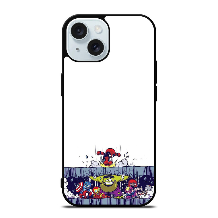 SPIDERMAN VS ALL MARVEL HEROES KAWAII iPhone 15 Case Cover