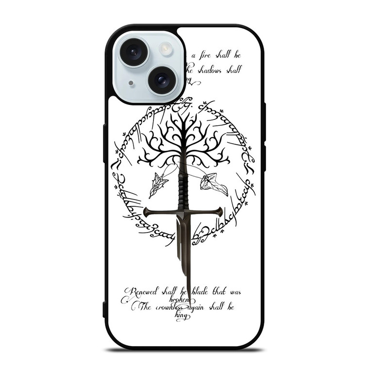 TREE LORD OF THE RING SWORD iPhone 15 Case Cover