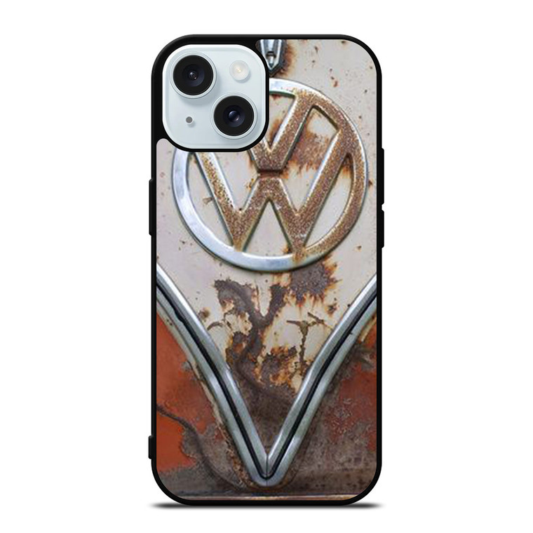 VW VOLKSWAGEN EMBLEM RUSTY iPhone 15 Case Cover