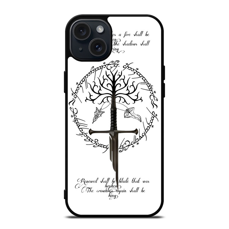 TREE LORD OF THE RING SWORD iPhone 15 Plus Case Cover