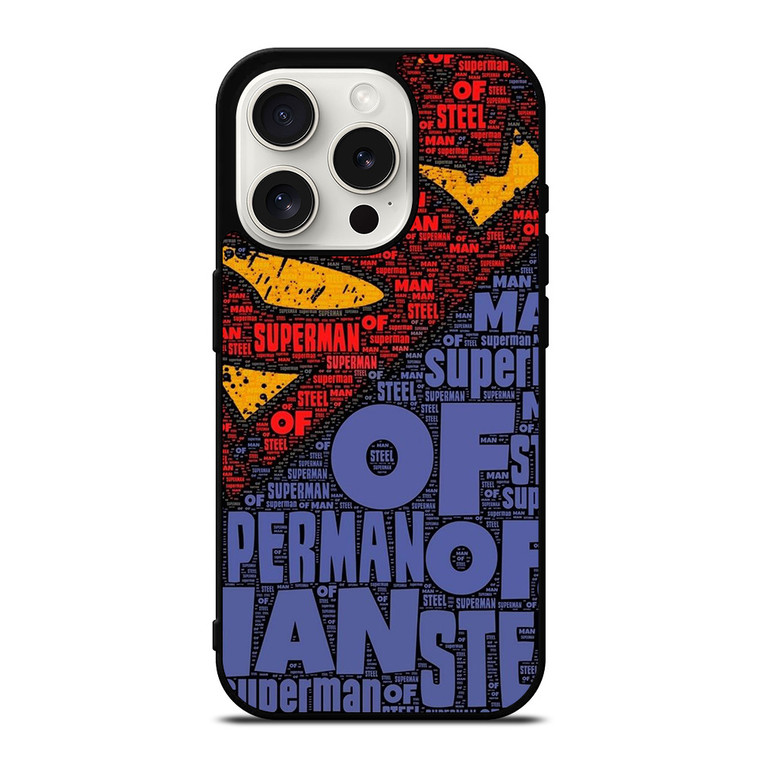 SUPERMAN LOGO ART WALL iPhone 15 Pro Case Cover