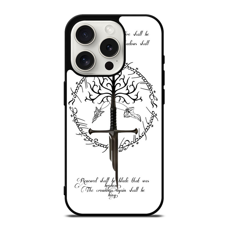 TREE LORD OF THE RING SWORD iPhone 15 Pro Case Cover