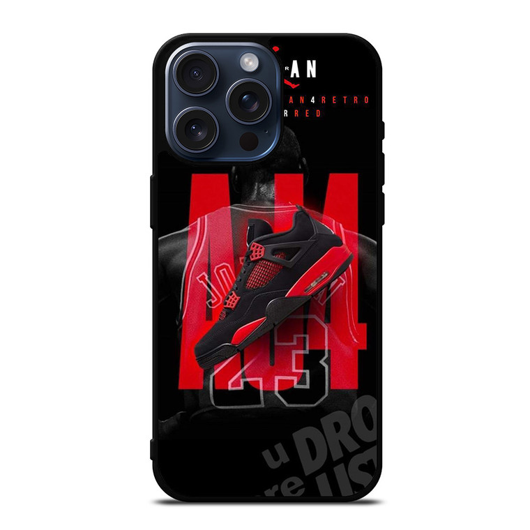 SHOES THUNDER RED JORDAN iPhone 15 Pro Max Case Cover