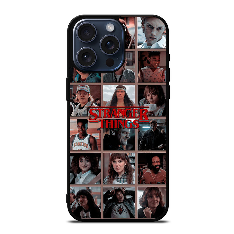 STRANGER THINGS ALL CHARACTER iPhone 15 Pro Max Case Cover