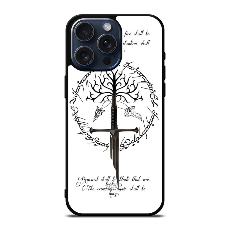 TREE LORD OF THE RING SWORD iPhone 15 Pro Max Case Cover