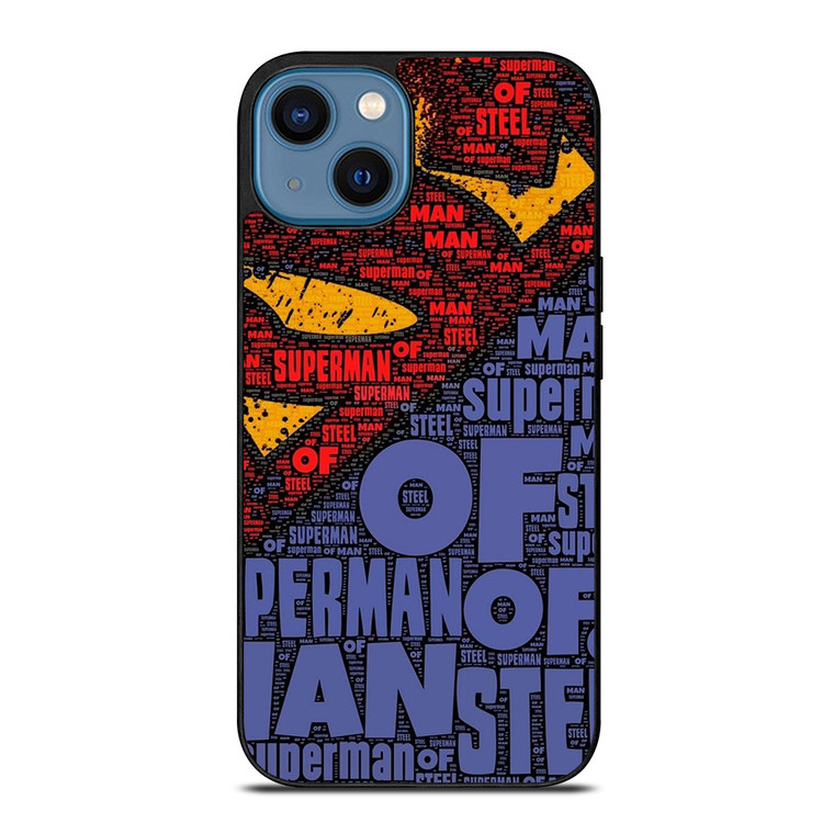 SUPERMAN LOGO ART WALL iPhone 14 Case Cover