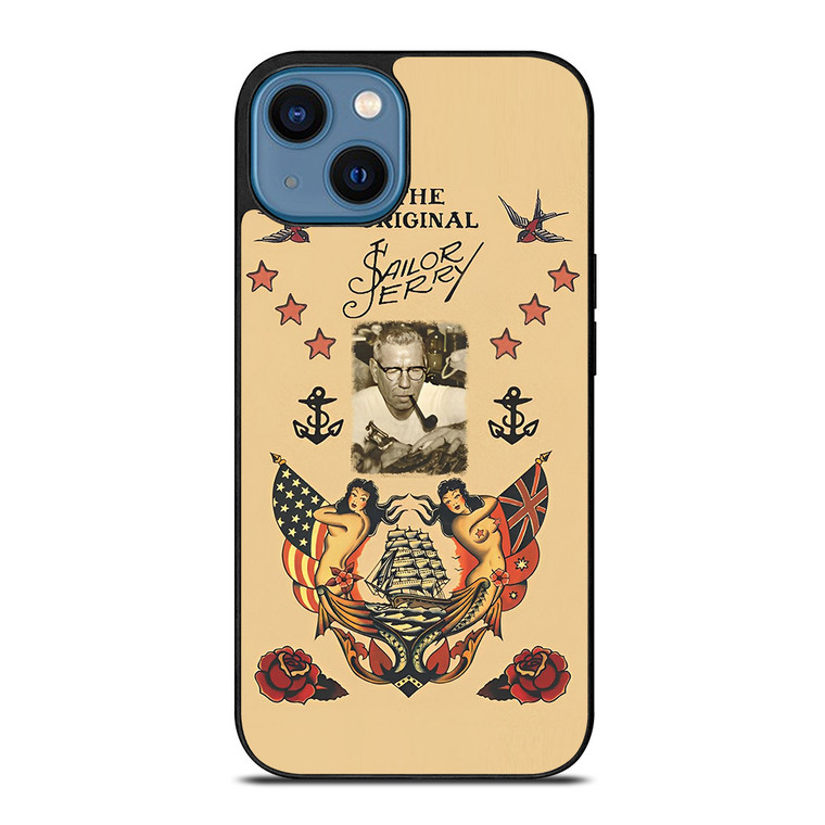 TATTOO SAILOR JERRY FACE iPhone 14 Case Cover