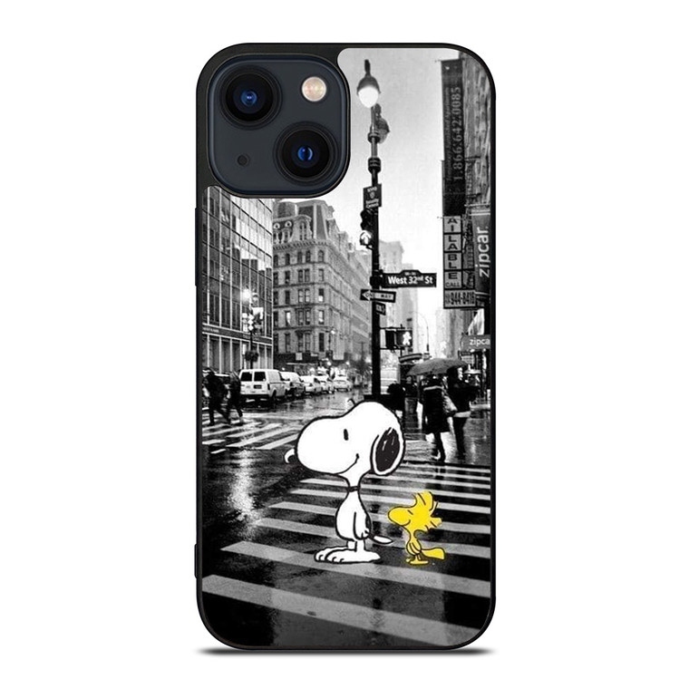 SNOOPY STREET RAIN iPhone 14 Plus Case Cover