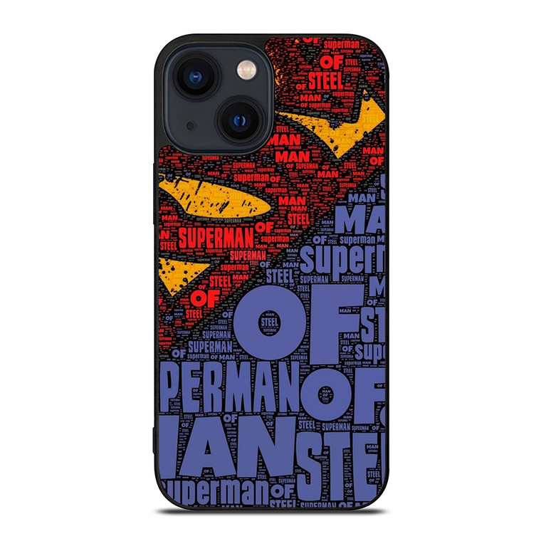 SUPERMAN LOGO ART WALL iPhone 14 Plus Case Cover