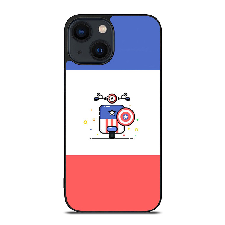 VESPA CAPTAIN AMERICA iPhone 14 Plus Case Cover