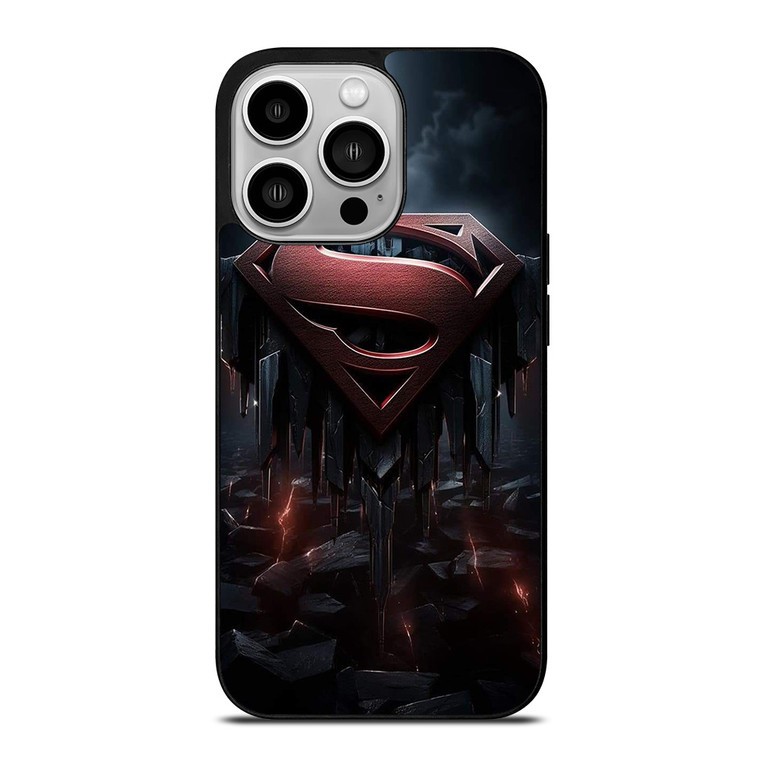 SUPERMAN DARK LOGO ICON iPhone 14 Pro Case Cover