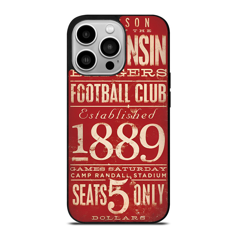 WISCONSIN BADGER OLD TICKET iPhone 14 Pro Case Cover