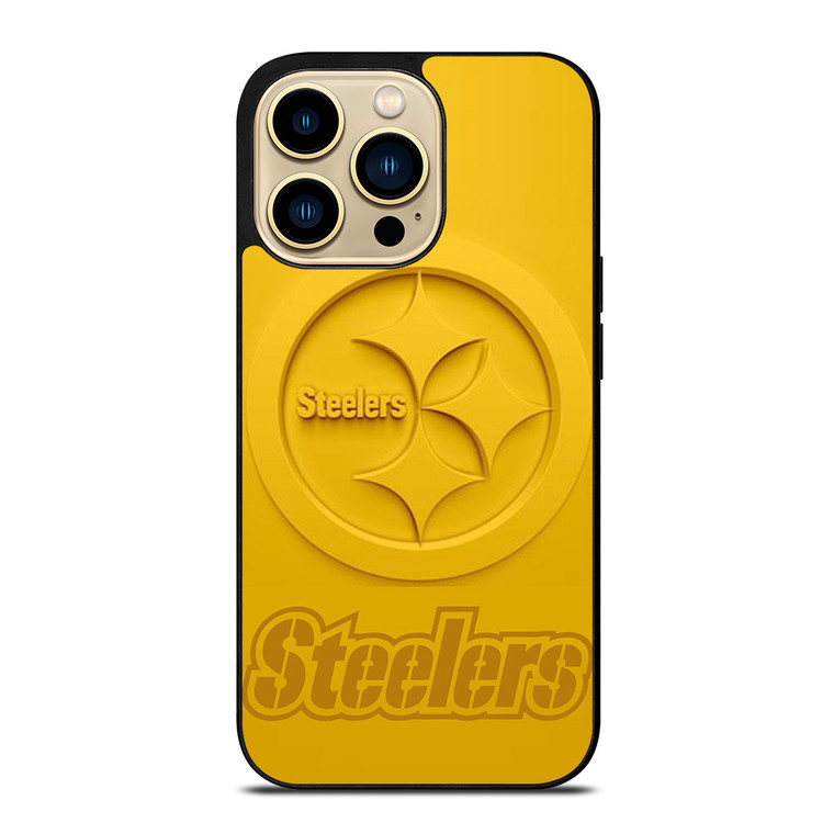 PITTSBURGH STEELERS YELLOW CRAFT iPhone 14 Pro Max Case Cover