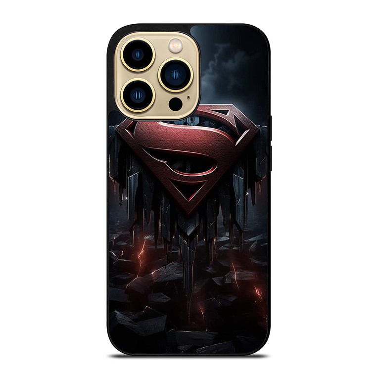 SUPERMAN DARK LOGO ICON iPhone 14 Pro Max Case Cover