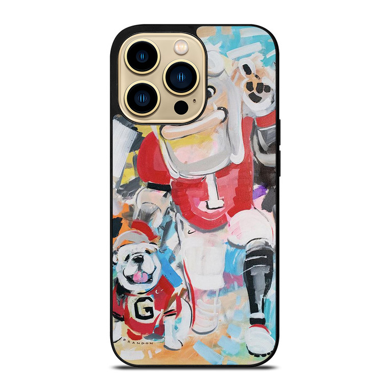 UNIVERSITY OF GEORGIA BULLDOGS UGA ART iPhone 14 Pro Max Case Cover