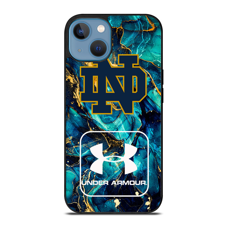 NOTRE DAME VS UNDER ARMOUR MARBLE BLUE iPhone 13 Case Cover