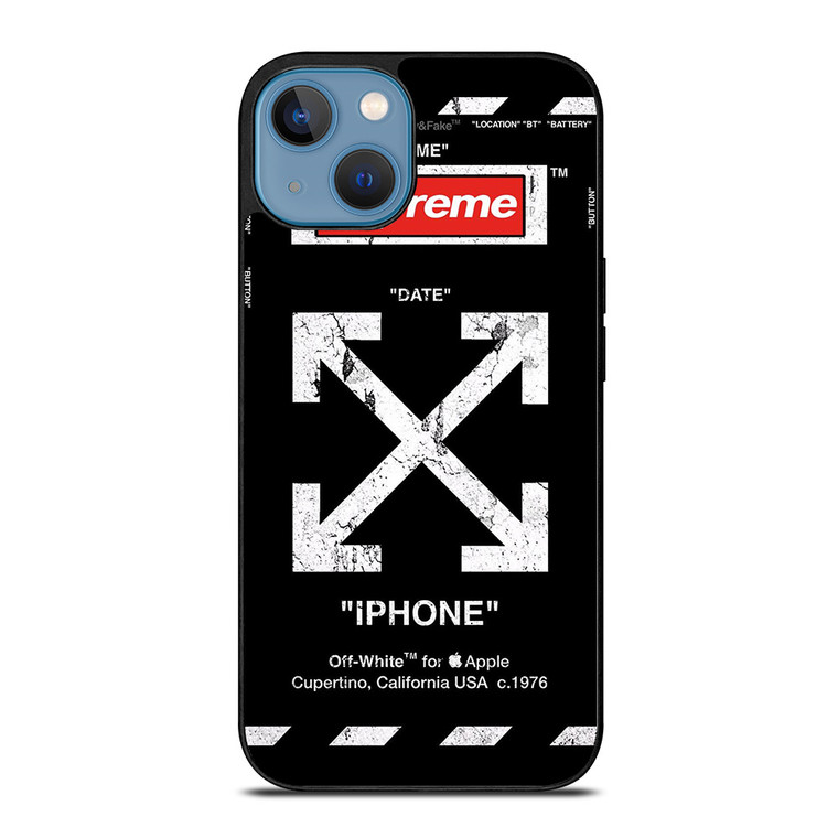 OFF WHITE BLACK SUP iPhone 13 Case Cover