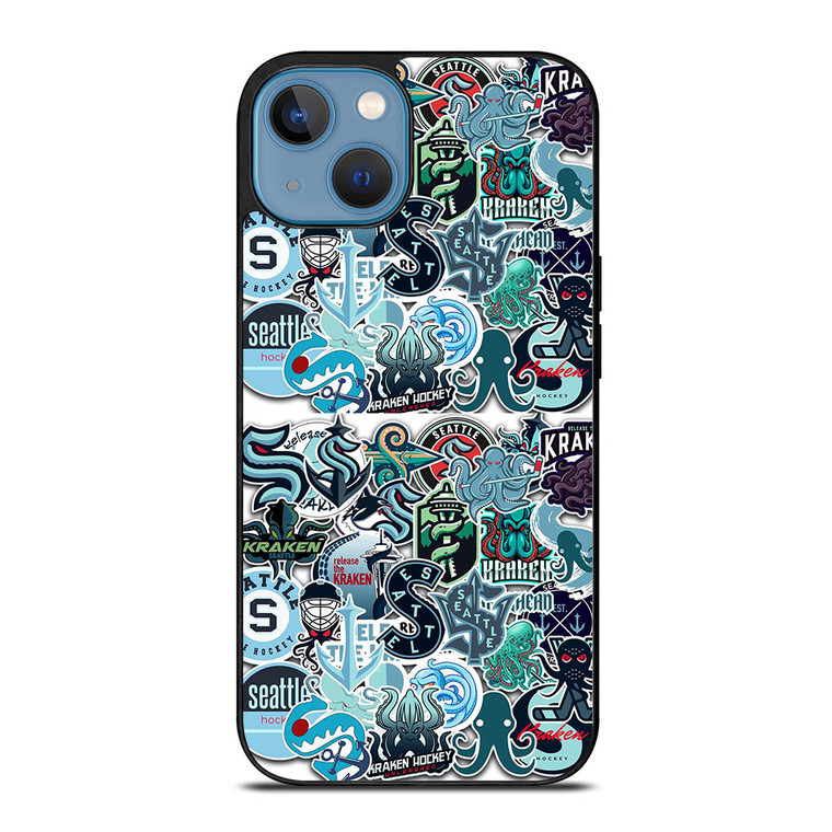 SEATTLE KRAKEN OCTOPUS COLLAGE iPhone 13 Case Cover
