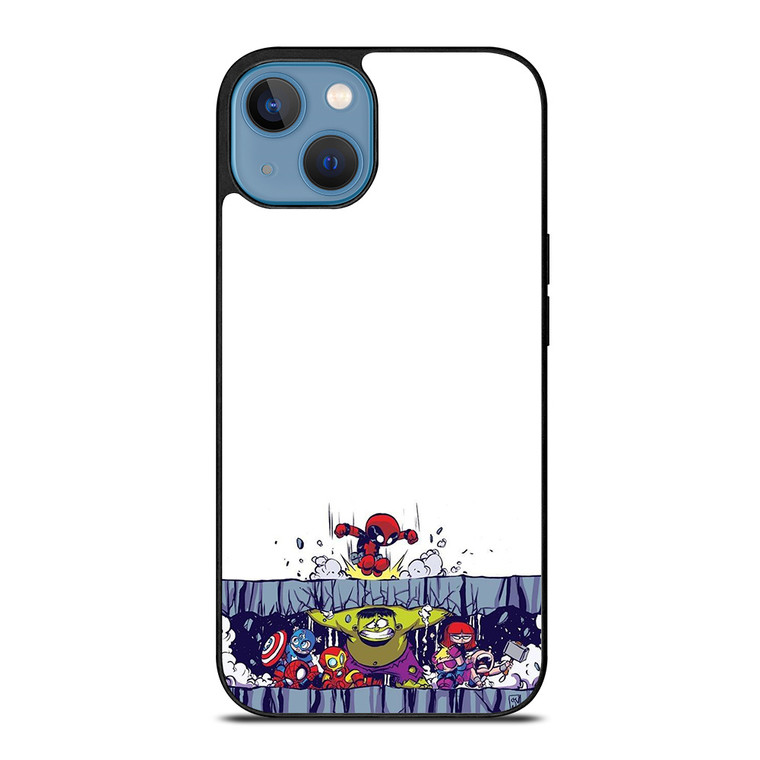 SPIDERMAN VS ALL MARVEL HEROES KAWAII iPhone 13 Case Cover