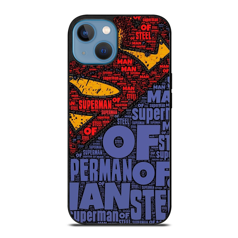 SUPERMAN LOGO ART WALL iPhone 13 Case Cover