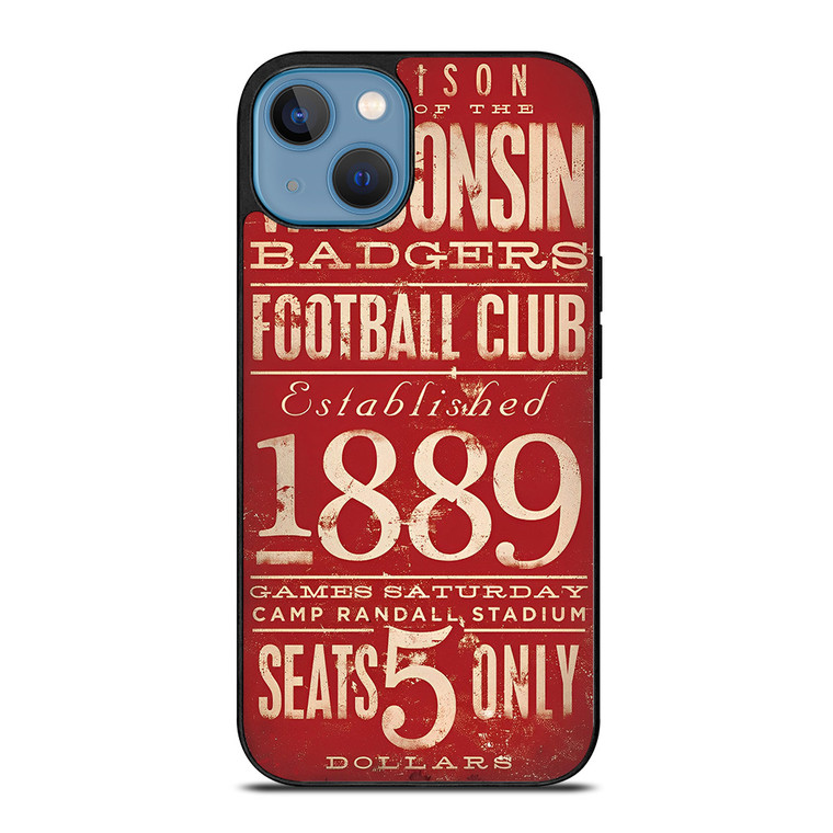 WISCONSIN BADGER OLD TICKET iPhone 13 Case Cover
