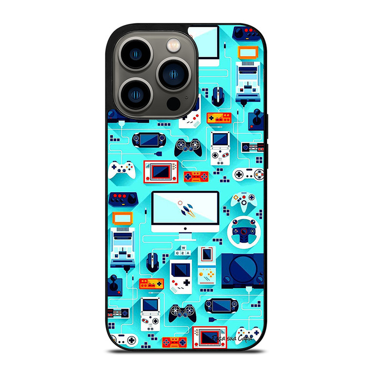 RETRO GAME FAMOUS CONSOL iPhone 13 Pro Case Cover