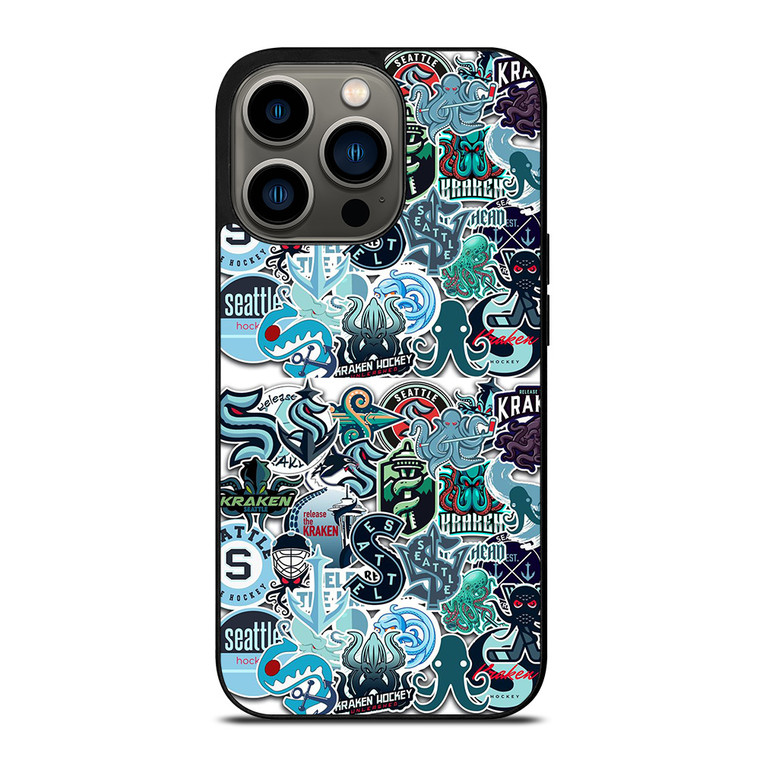 SEATTLE KRAKEN OCTOPUS COLLAGE iPhone 13 Pro Case Cover