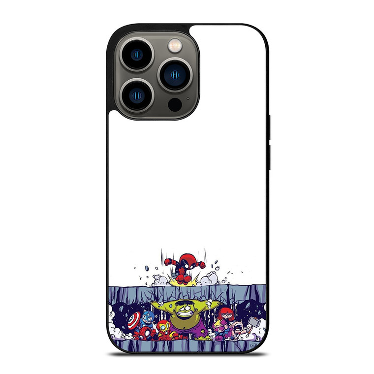 SPIDERMAN VS ALL MARVEL HEROES KAWAII iPhone 13 Pro Case Cover