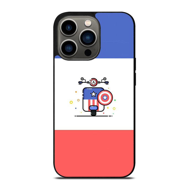 VESPA CAPTAIN AMERICA iPhone 13 Pro Case Cover