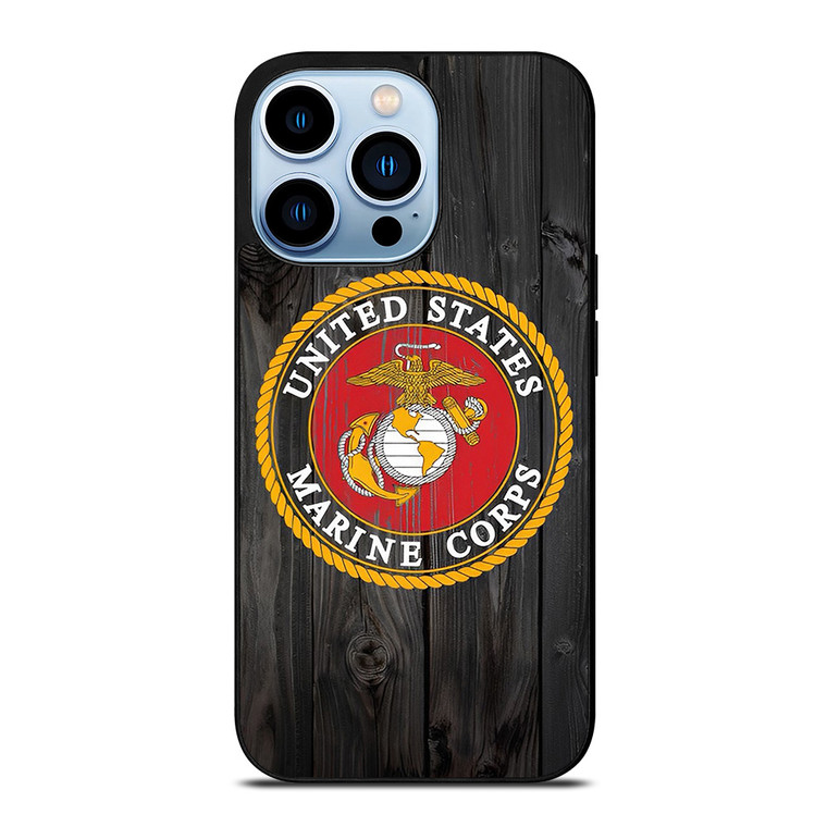 USMC US MARINE CORPS WOOD iPhone 13 Pro Max Case Cover