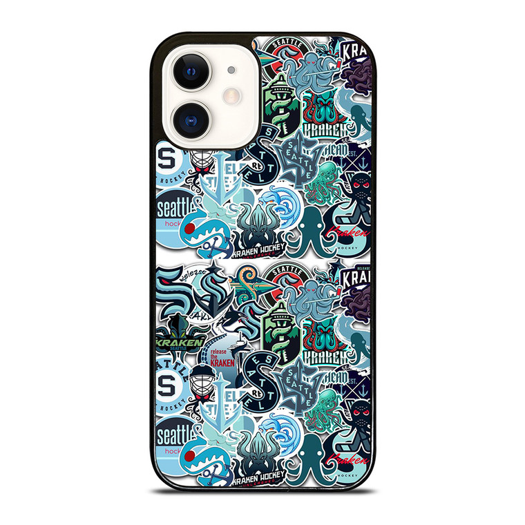 SEATTLE KRAKEN OCTOPUS COLLAGE iPhone 12 Case Cover