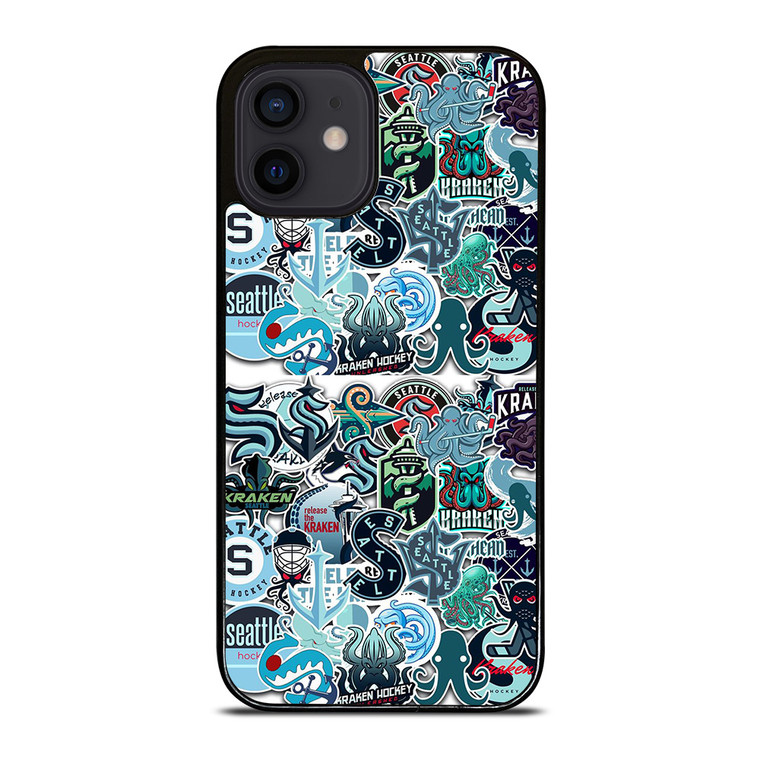 SEATTLE KRAKEN OCTOPUS COLLAGE iPhone 12 Mini Case Cover