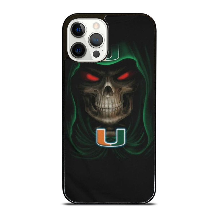 UM MIAMI HURRICANES SKULL iPhone 12 Pro Case Cover