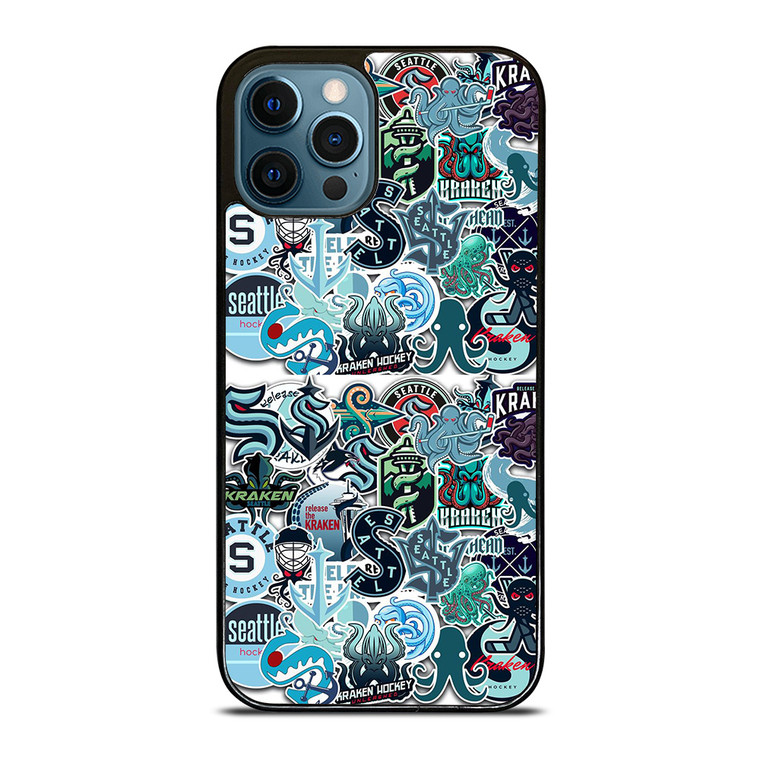 SEATTLE KRAKEN OCTOPUS COLLAGE iPhone 12 Pro Max Case Cover