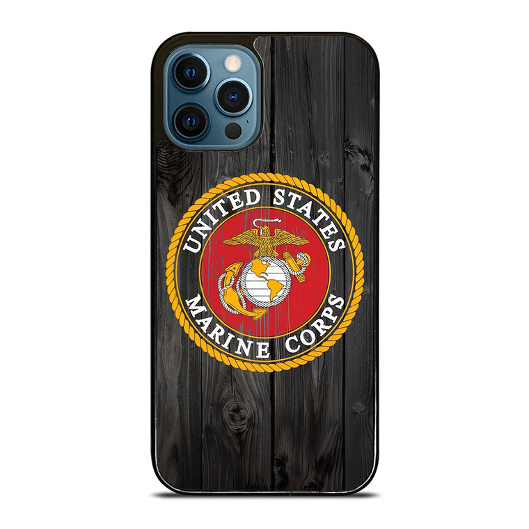 USMC US MARINE CORPS WOOD iPhone 12 Pro Max Case Cover